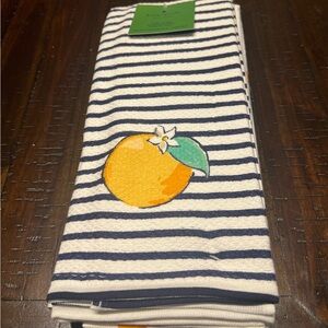 Kate Spade New York Stripe Navy Blue & White Kitchen Towels Set of 3